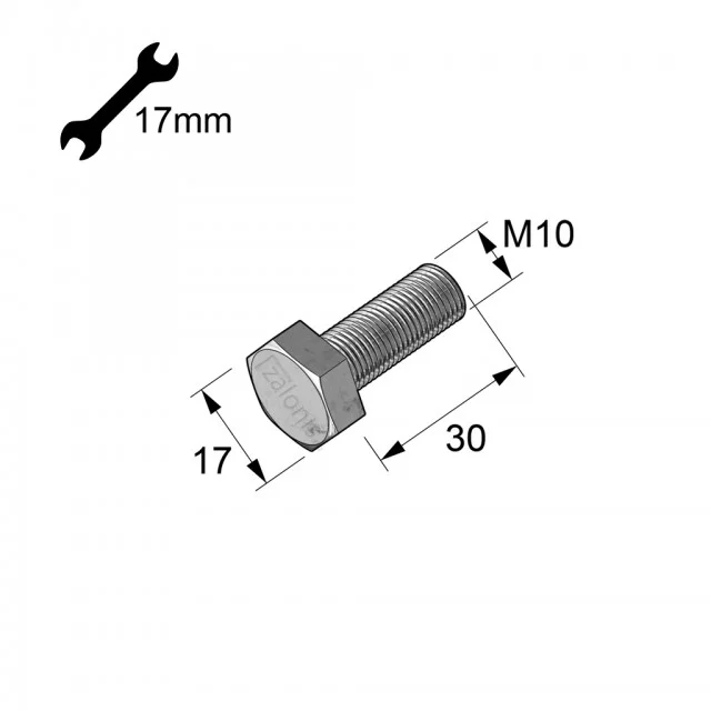 ΕΞΑΓΩΝΗ ΧΑΛΥΒΔΙΝΗ ΒΙΔΑ M10x30